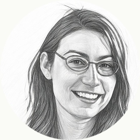 Pencil portrait of Monique Farantzos